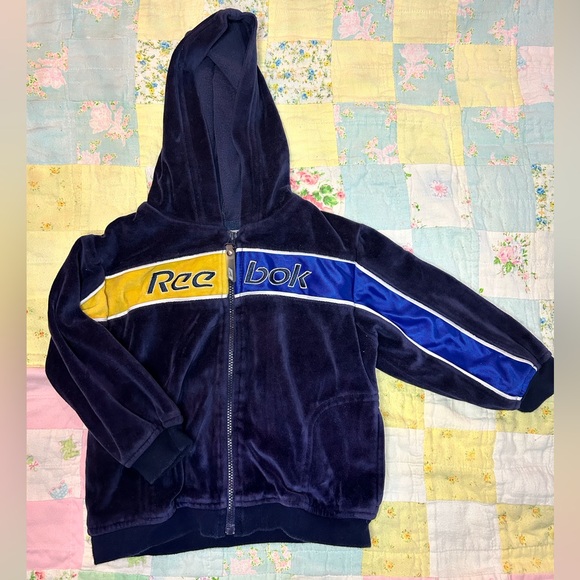 Vintage Velour Reebok Toddler Zip up Jacket - Picture 1 of 6